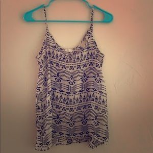 Sheer patterned tank top